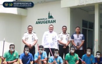 Sambut Ramadan 1447 H, Lapas Pasir Pangarayan Gelar Kerja Bakti di Mushola Anugerah