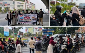 GWI Pekanbaru Bagikan 1.000 Masker Gratis untuk Warga
